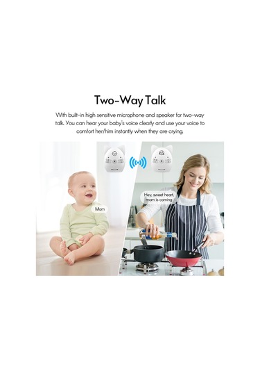 Qingmipy Kablosuz Bebek İzleme Cihazı - Gece Işığı, Müzik Ve İki Yönlü Konuşma Özellikli