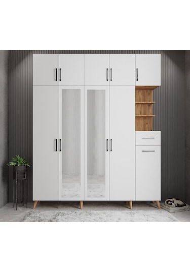 Açelya Portmanto Vestiyer Çam Beyaz175cm M10