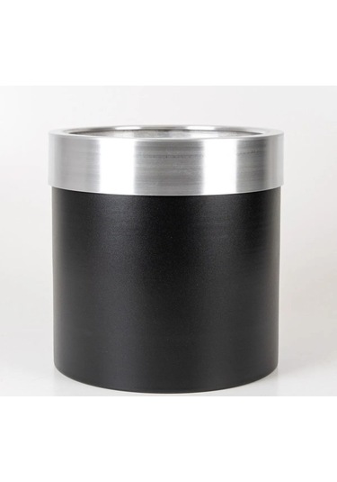 Rüzgar Yapay Çiçekçilik 30x30 Siyah Silver Saksı Siyah Gümüş