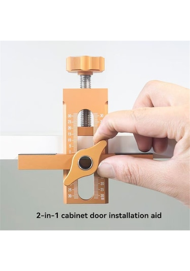 Lemestar Profesyonel Alüminyum Mobilya Montaj Aleti 3 Matkap Uçlu Çok Amaçlı Dolap Kapısı Yerleştirici Ve Delme Kılavuzu