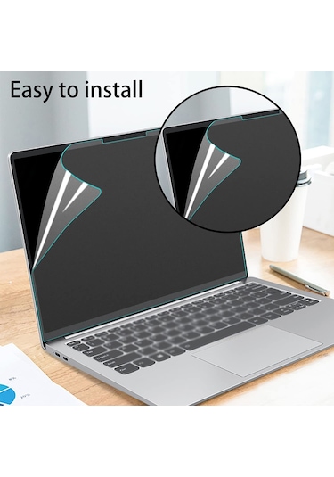 Novstrap  Macbook Pro 14 İnç M4 A3401 A3112 A3185 İle Uyumlu Ekran Koruyucu Parlak Nano Film Karışık Çok Renkli