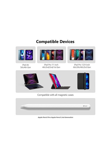 Ximistore9  Pencil 2. Nesil Ve Pro İçin Klavye Uyumlu Manyetik Tutucu - Kalem Saklama Ve Kayıp Engelleme Kutusu