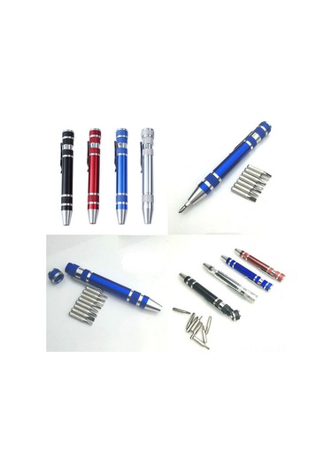 Kangvka Alüminyum Çift Taraflı Tornavida Seti - 8 Farklı Uç İle Taşınabilir El Aracı