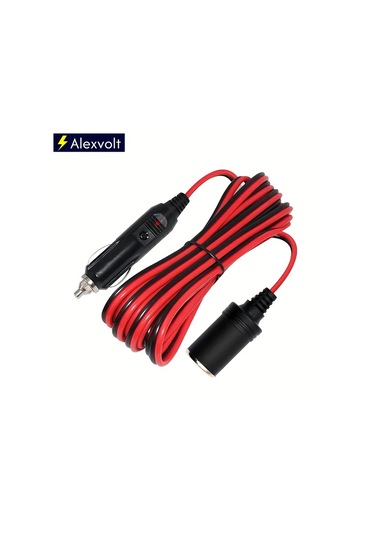 Xuweiwei 3.9m 13ft 14awg 15a Araç Şarj Kablosu Led Işıklı Erkek Dişi Sigara Çakmaklı Adaptör Hava Kompresörü Soğutucu