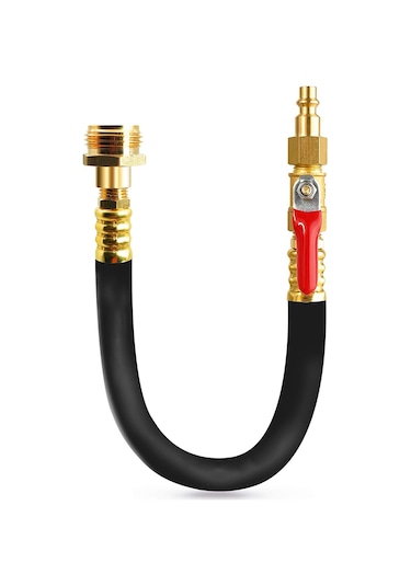 Tenfowee Karavan Kışlık Donanım Seti: 12 İnç Hava Kompresörü İçin Altın Renkli Metal Hızlı Bağlantı Adaptörü