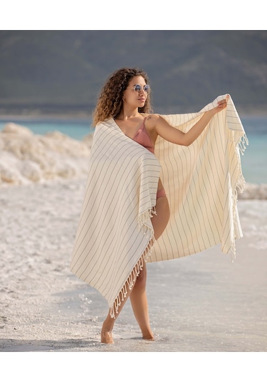 Carmen Ivory Peştemal %70 Pamuk %30 Bambu 95x180cm
