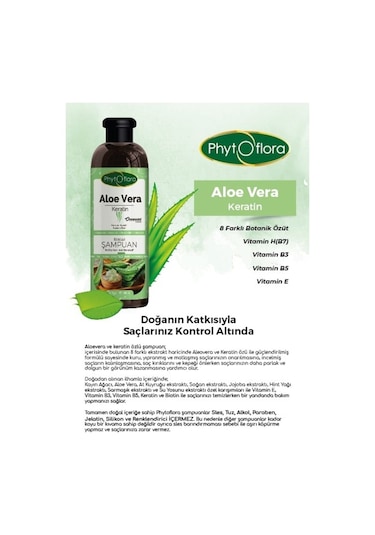 Phytoflora Tuzsuz Aloe Vera ve Keratinli Şampuan 400 ML