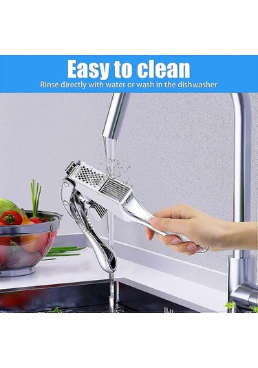 Ergonomik Kaymaz Saplı 2'si 1 Arada Sarımsak Kesici Paslanmaz Çel Çok Renkli