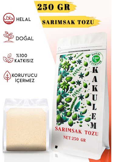 Kakulem Sertifikalı 250 Gr Yerli Taş Köprü Sarımsak Tozu