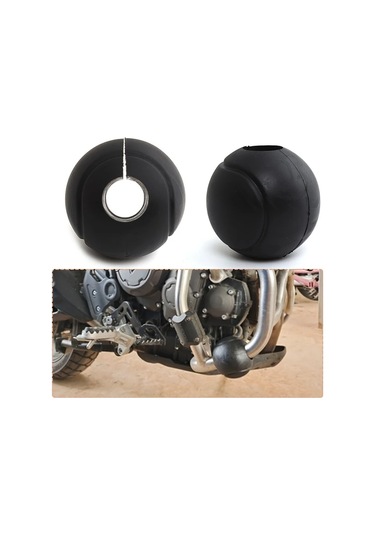 Xuweiwei 2pcs Set Harley Yamaha 24mm 32mm Motor Koruma Çerçevesi Kaucuk Top