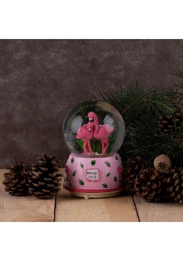 Decolove Dekoratif Kar Küresi - Flamingo