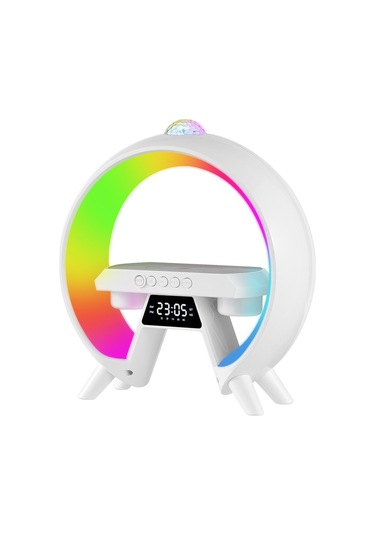 Ranyeek G66 Multifonksiyonel Bluetooth Hoparlör: Renkli Işık Efekti, Zaman Göstergesi, Konuşma Fonksiyonu Ve Kablosuz Şarj İle Taşınabilir Karaoke Sistemi