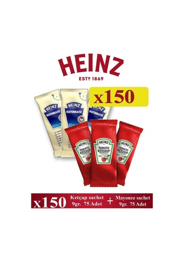 Ketçap Sachet 9 Gr X 75 Ad + Mayonez Sachet 9 Gr X 75 Ad - Heinz