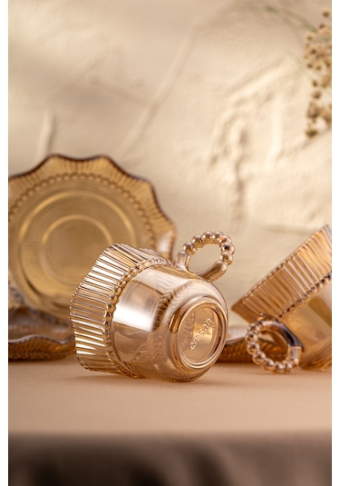 Emsan Hatrı Var Amber 80 Ml 6'lı Kahve Fincanı Takımı Amber