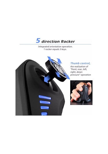 Zelotes C-18 10000 DPI Dikey Ergonomik Optik Oyuncu Mouse