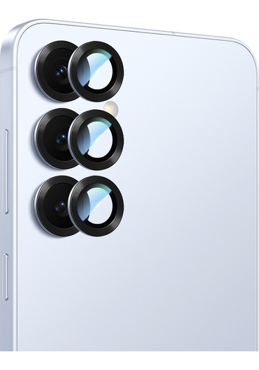Galaxy S25 Uyumlu Caseworld Alloy Serisi Oleofobik Anti Reflective Kamera Lens Koruyucu Mavi