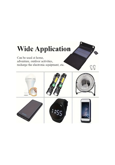 Elmpaly 60w Katlanır Usb Portlu Güneş Panel Şarj Cihazı Seyahat Kamp Çanta Telefon Laptop Fan