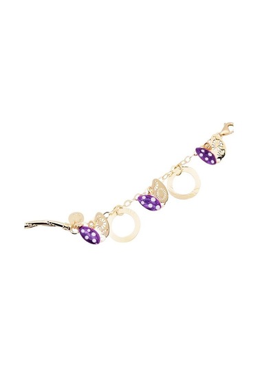 Tektaş - Altın 14 Ayar Kelebek Bileklik Çocuk N11.2440 Sarı Altın