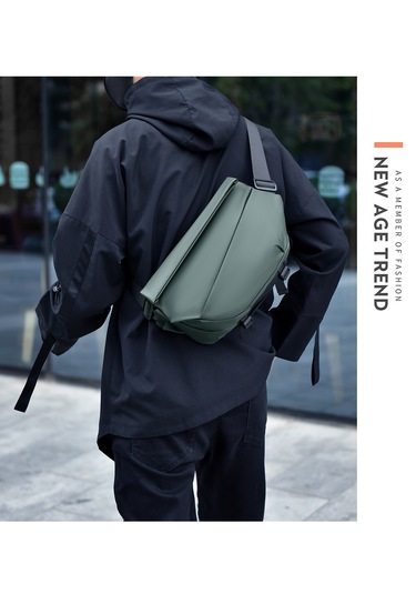Trendy Erkek Çapraz Askılı Çanta-yeşil Yeşil