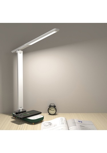 Cbtx Tb-76swk Masa Lambası Göz Bakımı Dokunmatik Kontrol Led Masa Lambası, 15w Kablosuz Şarj Fonksiyonlu