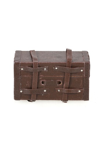 Dianziye 1/10 Ölçekli Simülasyon Tırmanma Arabası İçin Dekoratif Deri-ahşap Seyahat Valizi - Kahverengi