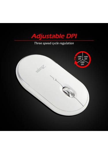 F-11 Üç Modlu Mini Kablosuz Bluetooth 2.4g 2400 Dpı Mouse Beyaz