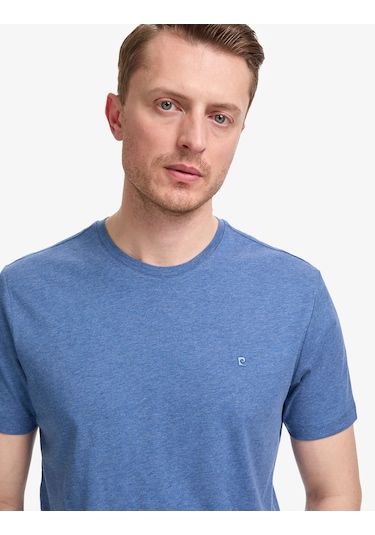Pierre Cardin Erkek İndigo Melanj Tişört Basic 50325299-vr155