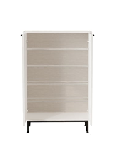 Robin Home Rio Ayakkabılık Metal Ayaklı 5 Raflı Beyaz