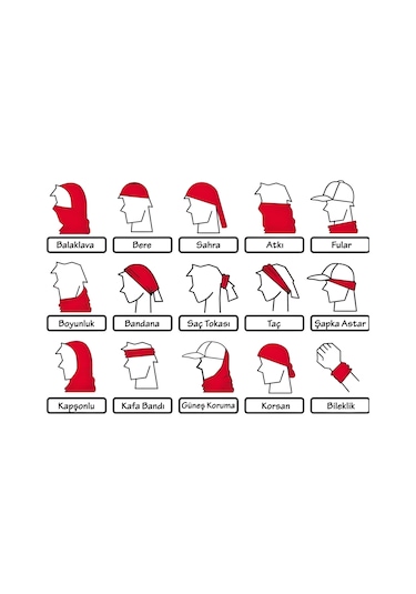 Daırb0103 - Çok Amaçlı Bandana Motosiklet Boyunluk Balaklava Outdoor Yüz Maskesi Kayak Maskesi Çok Renkli