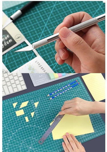 Kretuar Bıçağı 5 Yedek Bıçaklı 1 Paket Hobi Maket Tasarım Neşteri Çelik Alaşımlı Paslanmaz Hassas Kesim Bıçağı 25 Dereceli