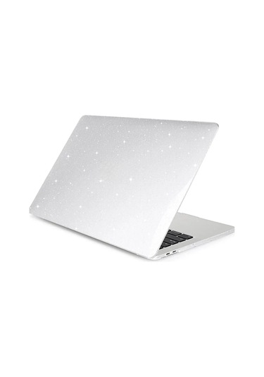 Macbook Uyumlu Air 13.3 Air M1 2020 Kılıf A1932 - A2174 - A2337 Simli Parlak Transparan Kapak Çok Renkli