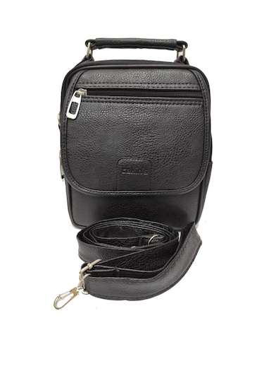 Trg Orta Boy Cakins 21003 Deri Erkek El Çantası Siyah