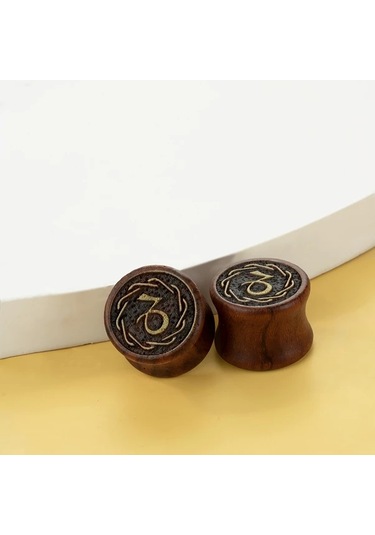 Willowhaven 2 Adet El Yapımı Geri Dönüştürülmüş Ahşap Burç Küpe - 20mm Oğlak Diğer