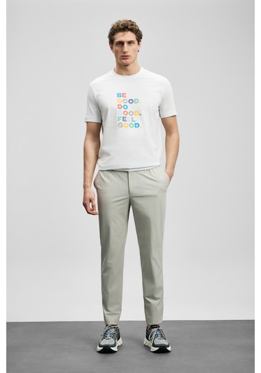 Lufian Good Modern Grafik T- Shirt Kırık Beyaz Kırık Beyaz 111020290100510