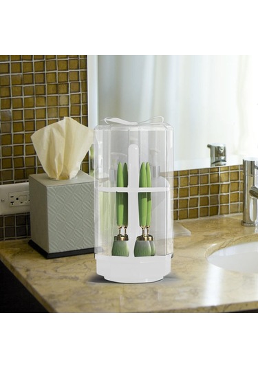 Suntek Makyaj Fırçası Kurutma Rafı Vanity Table White Için Beyaz