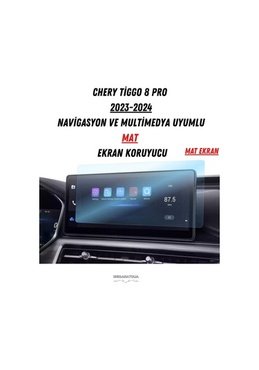 Chery Tiggo 8 Pro 2023 Navigasyon Ve Multimedya Uyumlu Mat Ekran Koruyucu