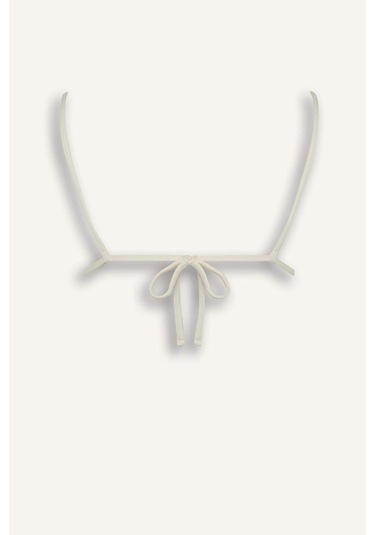Defacto Regular Fıt Nakışlı Brode Bikini Üstü B6894ax26smer103 Ekru-er103