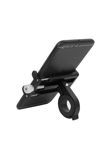 Ximistore9 Alüminyum Çelik Bisiklet Telefon Tutucu - Mekanik Kilitleme, 360 Döner, 3.5-6.5 İnç Telefonlar İçin, 18-31mm Direk Uyumlu Siyah