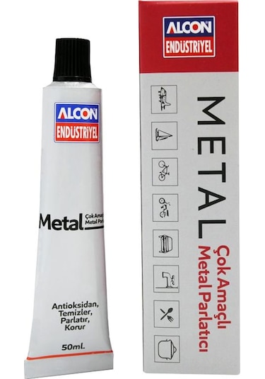 Alcon Metal Polish Çok Amaçlı Çelik Parlatıcı 80 Gr Tüp M-9935