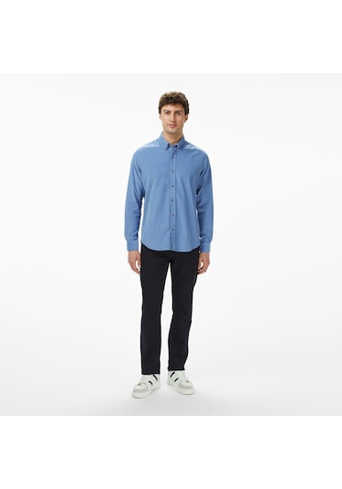 Nautica Erkek Mavi Classic Fit Gömlek Düz W57424t Mavi