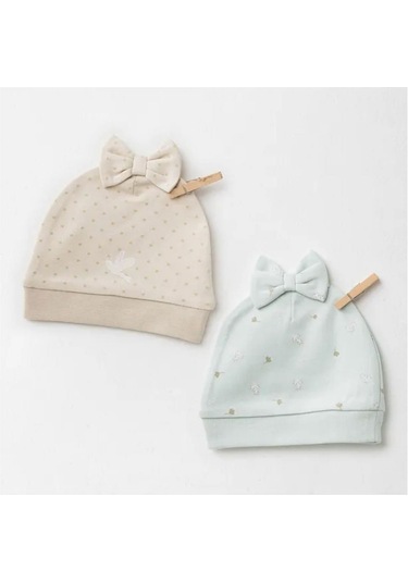 Andywawa 2'li Bebek Şapka Ac26058 Bej