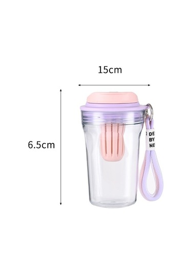 Saplı Yüksek Değerli Ins Feng Shui Fincanı, Öğrenci Saman Fincanı, Çay Suyu Ayırma, Taşınabilir Kore Tarzı Rüzgar Meyveli Çay Fincanı, 480ml D7q6xh Diğer