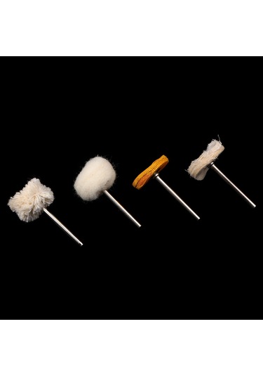 Geeroyoo 50 Adet 3.0mm Yün Keçe Cila Pedi - Metal, Taş Ve Mücevher Parlatma İçin Döner Alet Aksesuarı