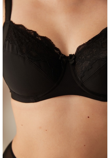 Penti Violet Form Toparlayıcı Balenli Dolgusuz Siyah Sütyen