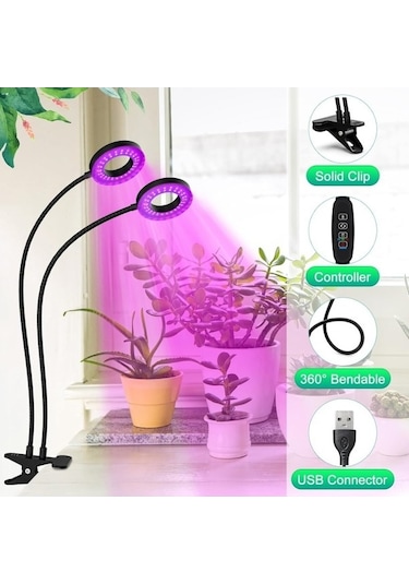 Besthome1 Tam Spektrum Bitki Büyüme Lambası: 1-4 Kafa Led Red+blue, Sana Çip, 30000 Saat Alüminyum Kasa Siyah, 3.5 Bitki Gelişt Diğer