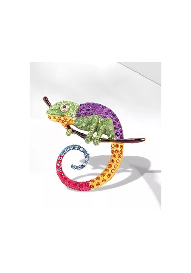 Bijoubijou Broş Bijuteri Bukalemun 251814784 Yeşil