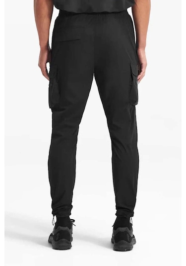 Represent Mat Teknik Stretch Pamuklu 247 Erkek Cargo Pantolon - Su Geçirmez Özellik Siyah