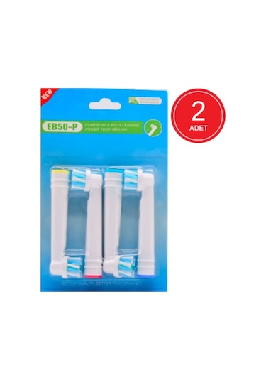 Kyver Cross Action Dış Fırçası Yedek Başlığı 2 x 4'lü