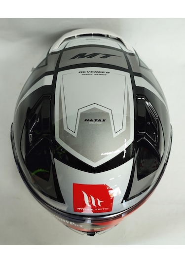 Mt Revenge 2 Hatax B2 Şeffaf Vizörlü V-14B Kask Parlak Gri - Siyah