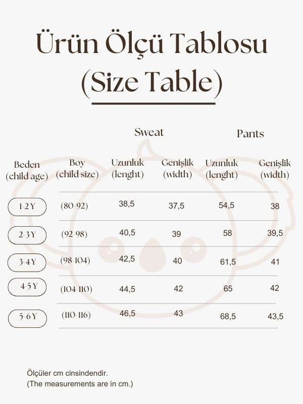 Bej Cookie Nakışlı Dökümlü Alt Üst Takım Bej